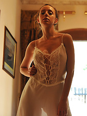 Alone model Tori shows nude body