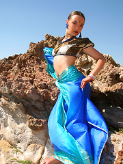 Perfection in a blue cape