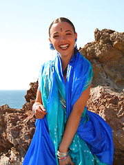 Perfection in a blue cape